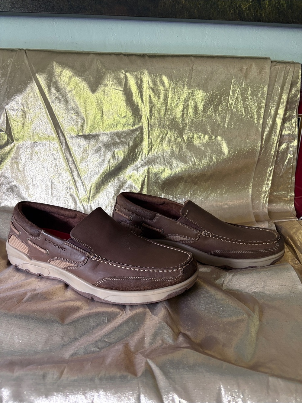 Rockport Men’s Chocolate Brown Slip-On Loafers